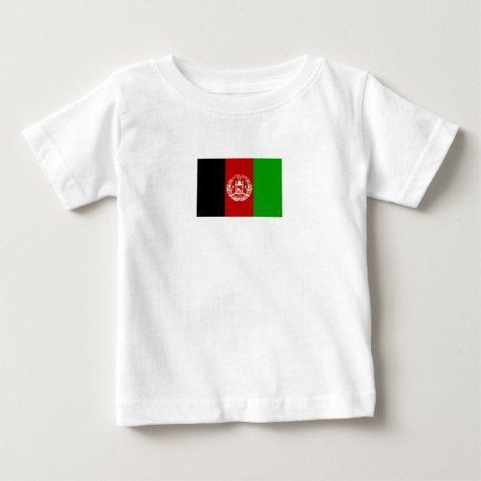 愛国的なアフガニスタンの旗 ベビーTシャツ (正面)