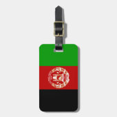 愛国的なアフガニスタンの旗 ラゲッジタグ (正面縦)