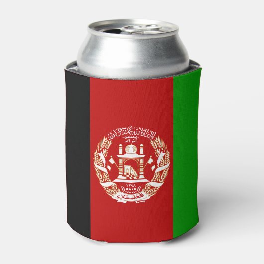 愛国的なアフガニスタンの旗 缶クーラー (缶正面)