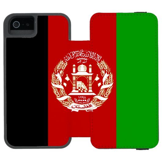 愛国的なアフガニスタンの旗 INCIPIO iPhoneウォレットケース (フォリオ Open)