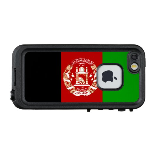 愛国的なアフガニスタンの旗 LifeProof iPhoneケース (裏面横)