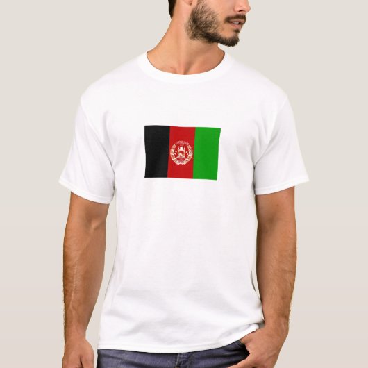 愛国的なアフガニスタンの旗 Tシャツ (正面)
