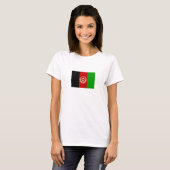 愛国的なアフガニスタンの旗 Tシャツ (正面フル)