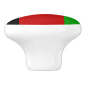 愛国的なアフガニスタン国旗 セラミックノブ (側面)