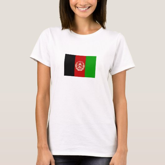 愛国的なアフガニスタン国旗 Tシャツ (正面)