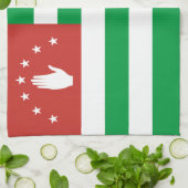 愛国的なアブハジアの旗 キッチンタオル (折り畳み)