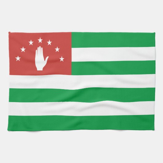 愛国的なアブハジアの旗 キッチンタオル (横)