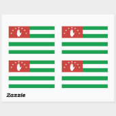 愛国的なアブハジアの旗 長方形シール (シート)
