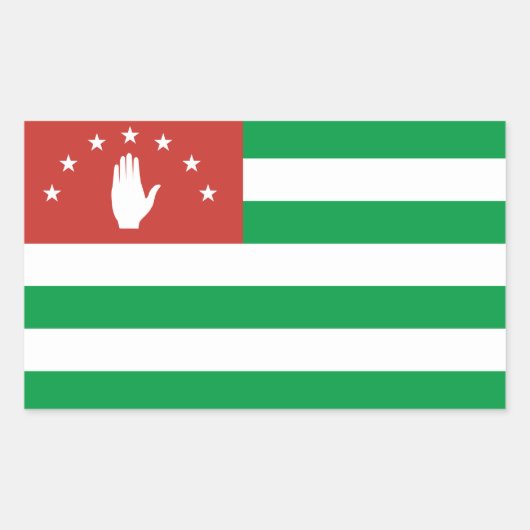 愛国的なアブハジアの旗 長方形シール (正面)