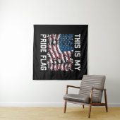 愛国的なアメリカこれは私のプライド国旗USA タペストリー (インサイチュ(横))