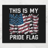 愛国的なアメリカこれは私のプライド国旗USA ビールラベル (シングルラベル)