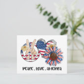 愛国的なアメリカのはがき ポストカード (スタンド正面)