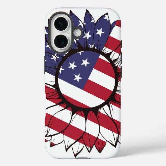 愛国的なアメリカのひまわり Case-Mate iPhoneケース (裏面)