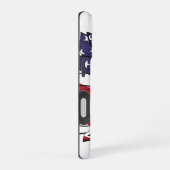 愛国的なアメリカのひまわり iPhone 16ケース (右側面)