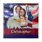 愛国的なアメリカのアイコン写真テンプレート タイル (正面)