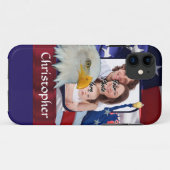 愛国的なアメリカのアイコン写真テンプレート Case-Mate iPhoneケース (裏面(横))