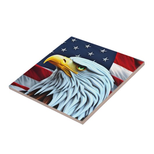 愛国的なアメリカのイーグル装飾セラミックタイル タイル (側面)