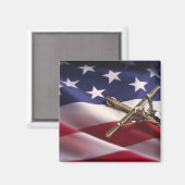 愛国的なアメリカのクリスチャン マグネット (正面/裏面)