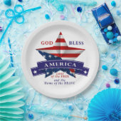 愛国的なアメリカのスターデザイン(v3) ペーパープレート (パーティー)