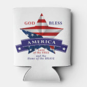 愛国的なアメリカのスターデザイン(v3) 缶クーラー (裏面)