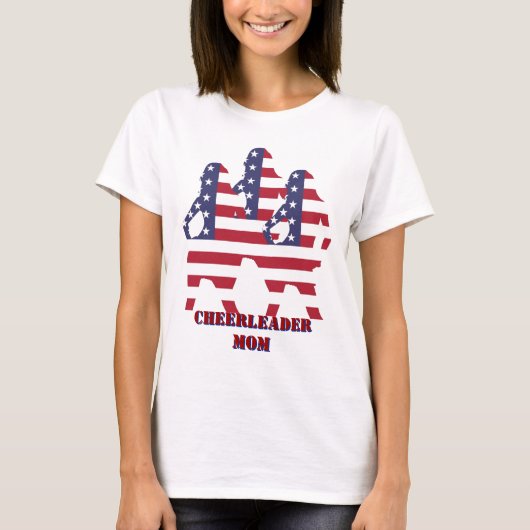 愛国的なアメリカのチアリーダー Tシャツ (正面)