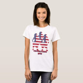 愛国的なアメリカのチアリーダー Tシャツ (正面フル)