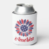 愛国的なアメリカのヒマワリ 缶クーラー (缶正面)