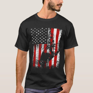 愛国的なアメリカのブルライド男性の女性のロデオ Tシャツ