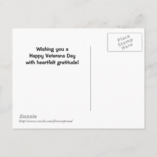 愛国的なアメリカのポーチ退役軍人の日ポストカード ポストカード (裏面)
