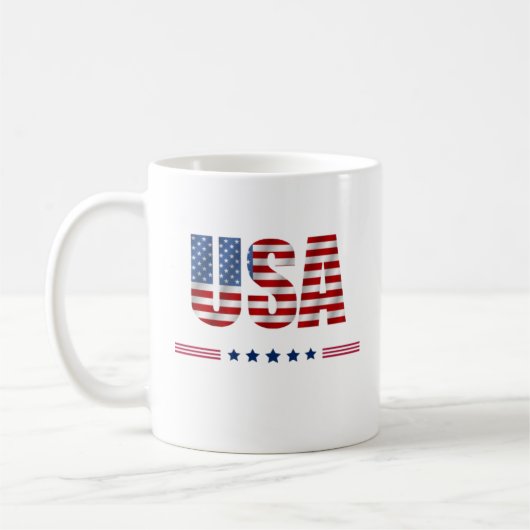 愛国的なアメリカのマグカップ コーヒーマグカップ (左)
