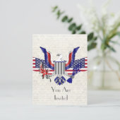 愛国的なアメリカのワシと旗2 招待状 (スタンド正面)