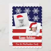 愛国的なアメリカの写真テンプレートクリスマスの休日 シーズンカード (正面)