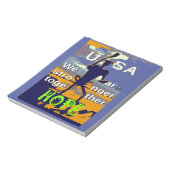 愛国的なアメリカの希望グラフィック ノートパッド (回転)