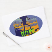 愛国的なアメリカの希望グラフィック 楕円形シール (封筒)