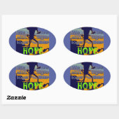 愛国的なアメリカの希望グラフィック 楕円形シール (シート)