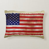 愛国的なアメリカの旗を持つ二つのデザイン アクセントクッション (裏面)