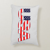 愛国的なアメリカの旗を持つ二つのデザイン アクセントクッション (裏面(縦))