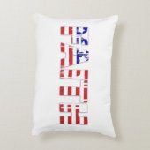 愛国的なアメリカの旗を持つ二つのデザイン アクセントクッション (裏面(縦))