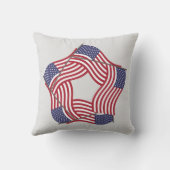 愛国的なアメリカの旗を持つ二つのデザイン クッション (裏面)