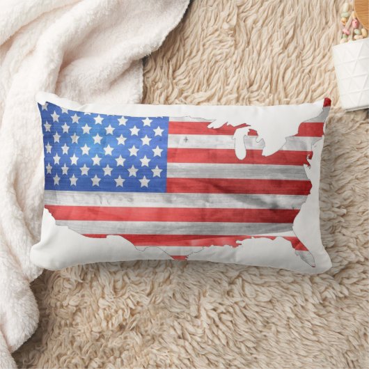 愛国的なアメリカの旗を持つ二つのデザイン ランバークッション (ブランケット)