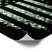 愛国的なアメリカの星条旗 神 家族 国 ポスター (角)