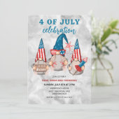 愛国的なアメリカの格言7月の4日招待状 セーブザデート (スタンド正面)