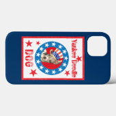 愛国的なアメリカの毛のないテリア Case-Mate iPhoneケース (裏面 (横))