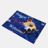 愛国的なアメリカの犬 アメリカンピットブルテリア ドアマット (アングル)