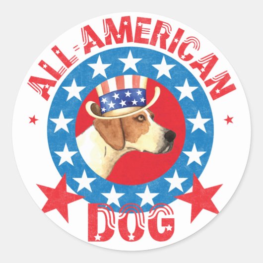 愛国的なアメリカの猟犬 ラウンドシール (正面)