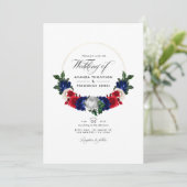 愛国的なアメリカの結婚式写真 招待状 (スタンド正面)