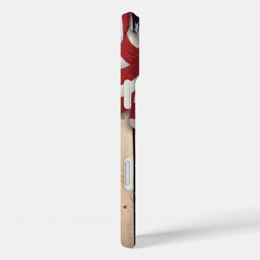 愛国的なアメリカの色の折り畳み木製スラットフェンス Case-Mate iPhoneケース (裏面 / 右)