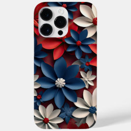 愛国的なアメリカの赤白青の花 Case-Mate iPhone 14 PRO MAXケース