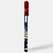 愛国的なアメリカの赤白青の花 Case-Mate iPhoneケース (裏面 / 右)