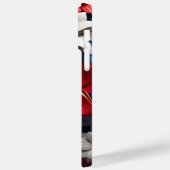 愛国的なアメリカの赤白青の花 Case-Mate iPhoneケース (裏面 / 左)